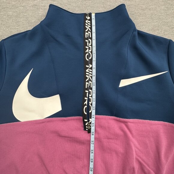 Nike Pro Womens 1X Colorblock Get Fit Icon Clash Half-Zip Training Sweatshirt - Picture 14 of 15